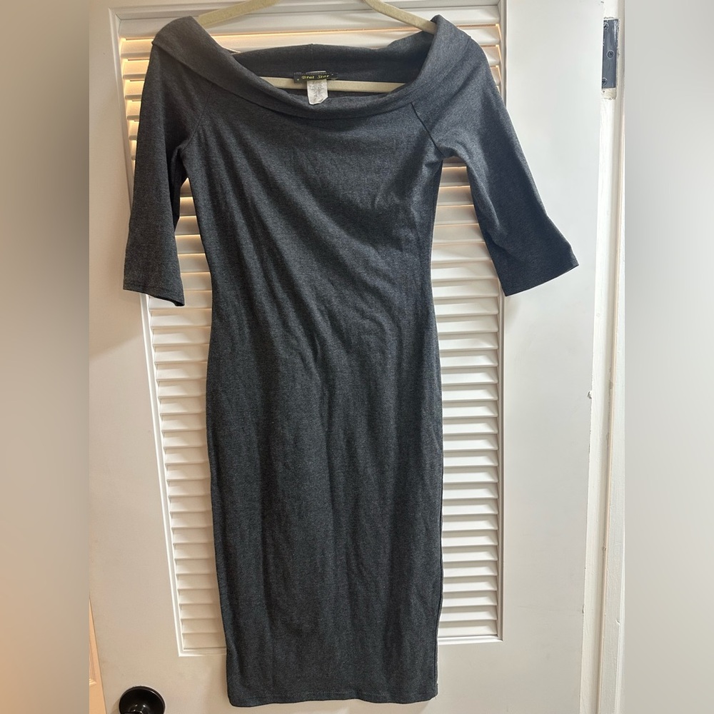 Brat Star Charcoal Dress